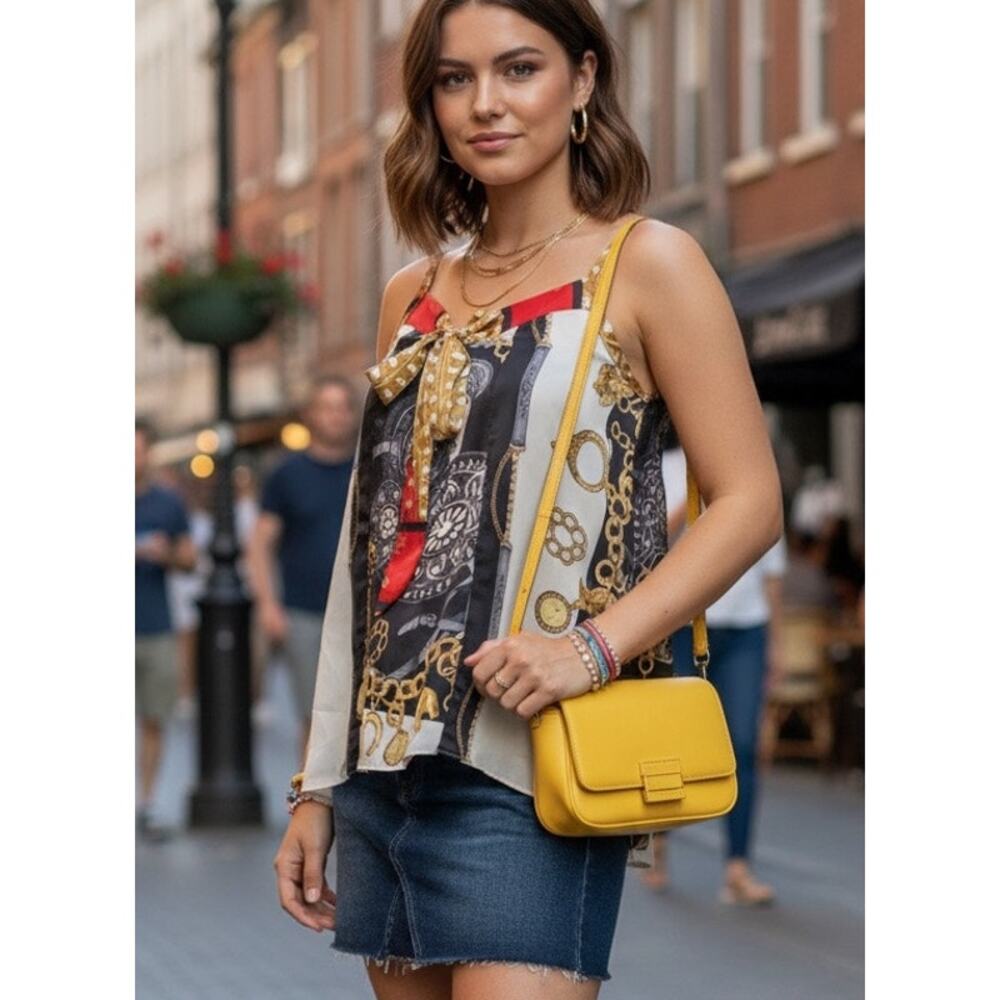 Express satin babydoll tank top blouse